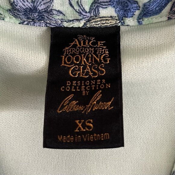 Colleen Atwood Alice in Wonderland Maxi Dress XS Sheer Whimsical Floral Garden - Picture 11 of 14